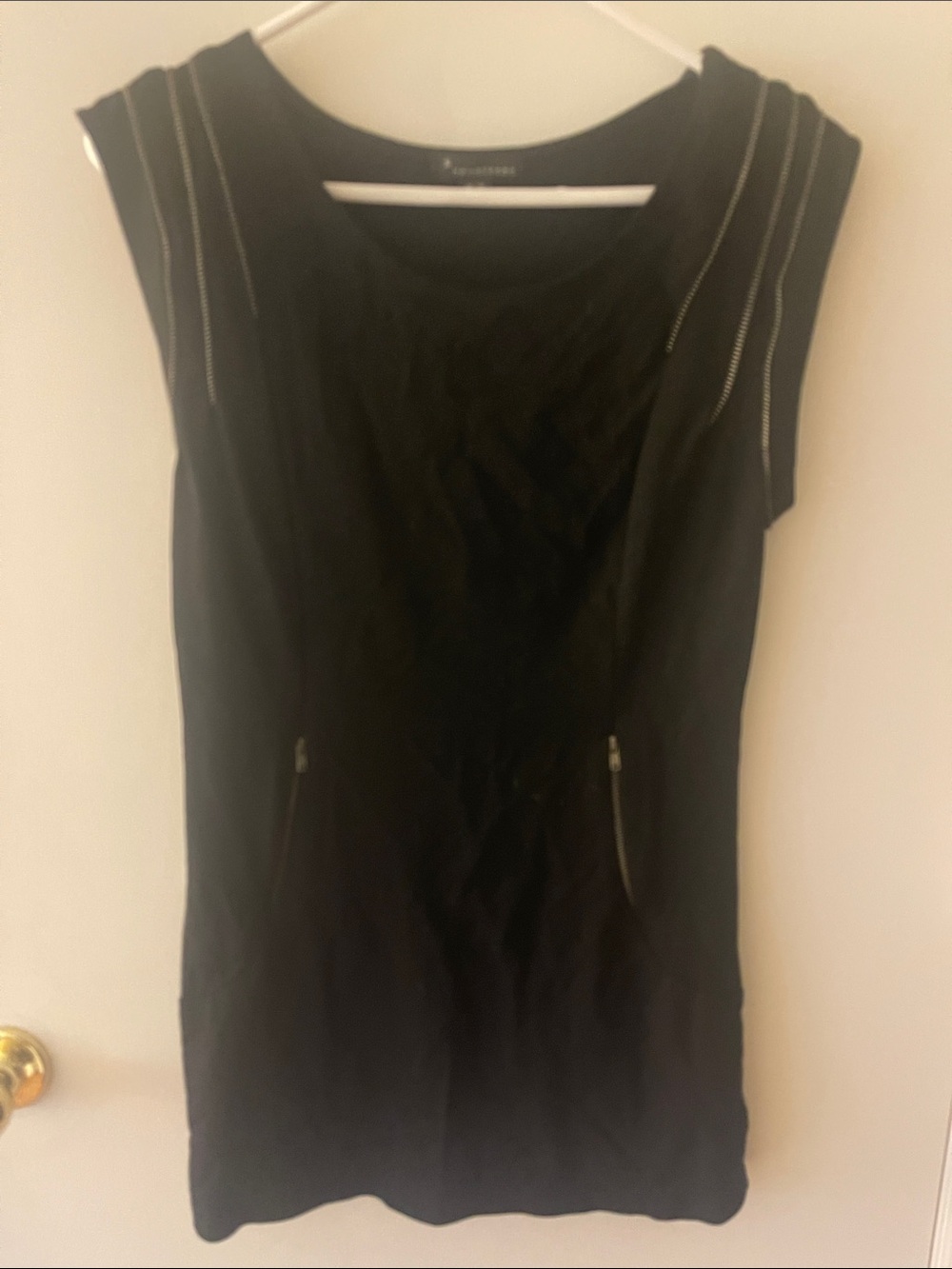 Twentyone Black Sleeveless Mini Dress with Zip Details